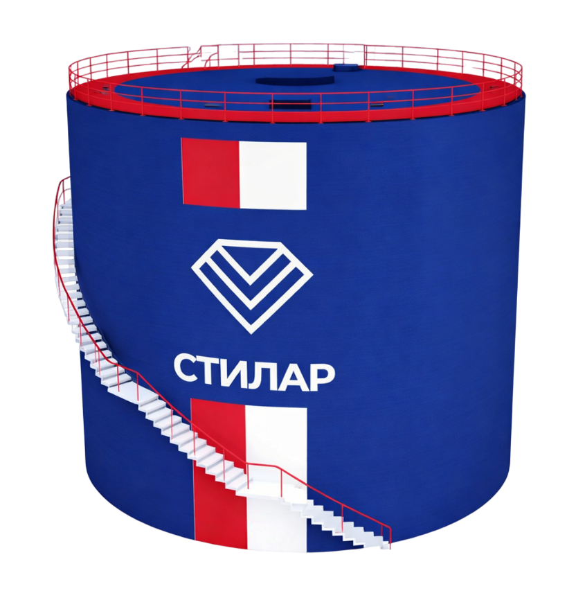 Цельносварной резервуар РВС для нефтепродуктов 150 м³ от завода-производителя